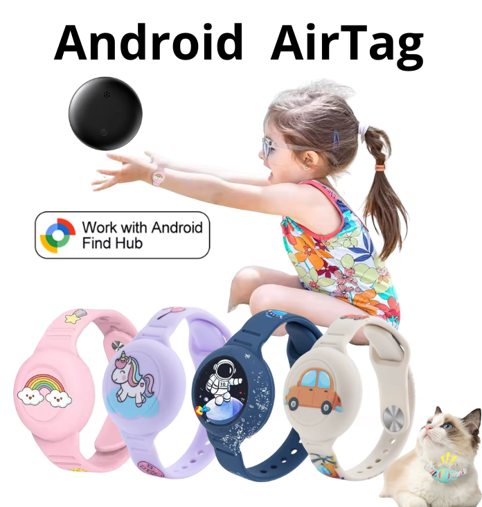 MiLi Rastreador AirTag Android bluetooth + Pulseira Silicone Airtag
