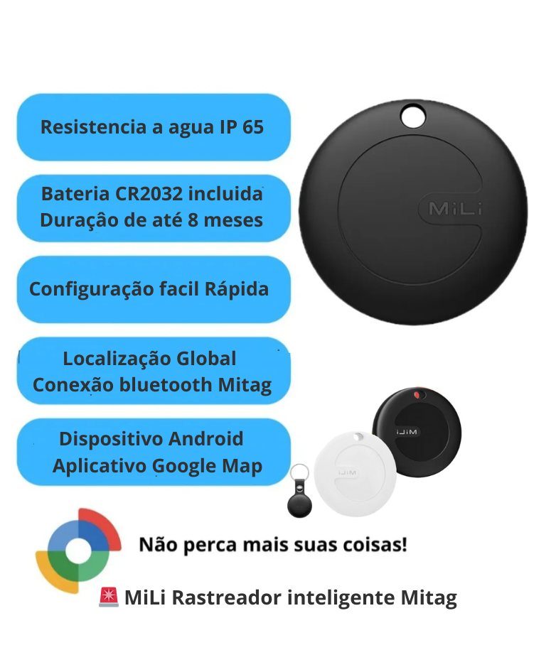 MiLi Rastreador inteligente Mitag Android  bluetooth