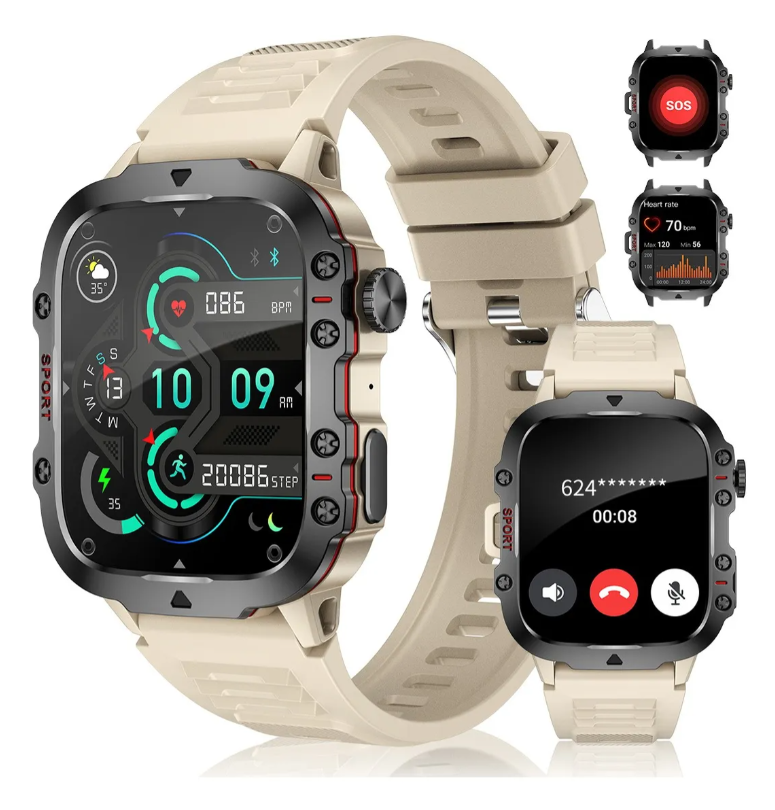 SmartWatch Relógio inteligente Militar - Xiaomi IP68, 5ATM  ➤ Cód MHP 02